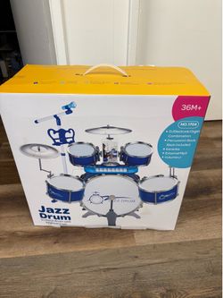 Kids Jazz Drum Set with Keyboard & Microphone - Brand New in Box