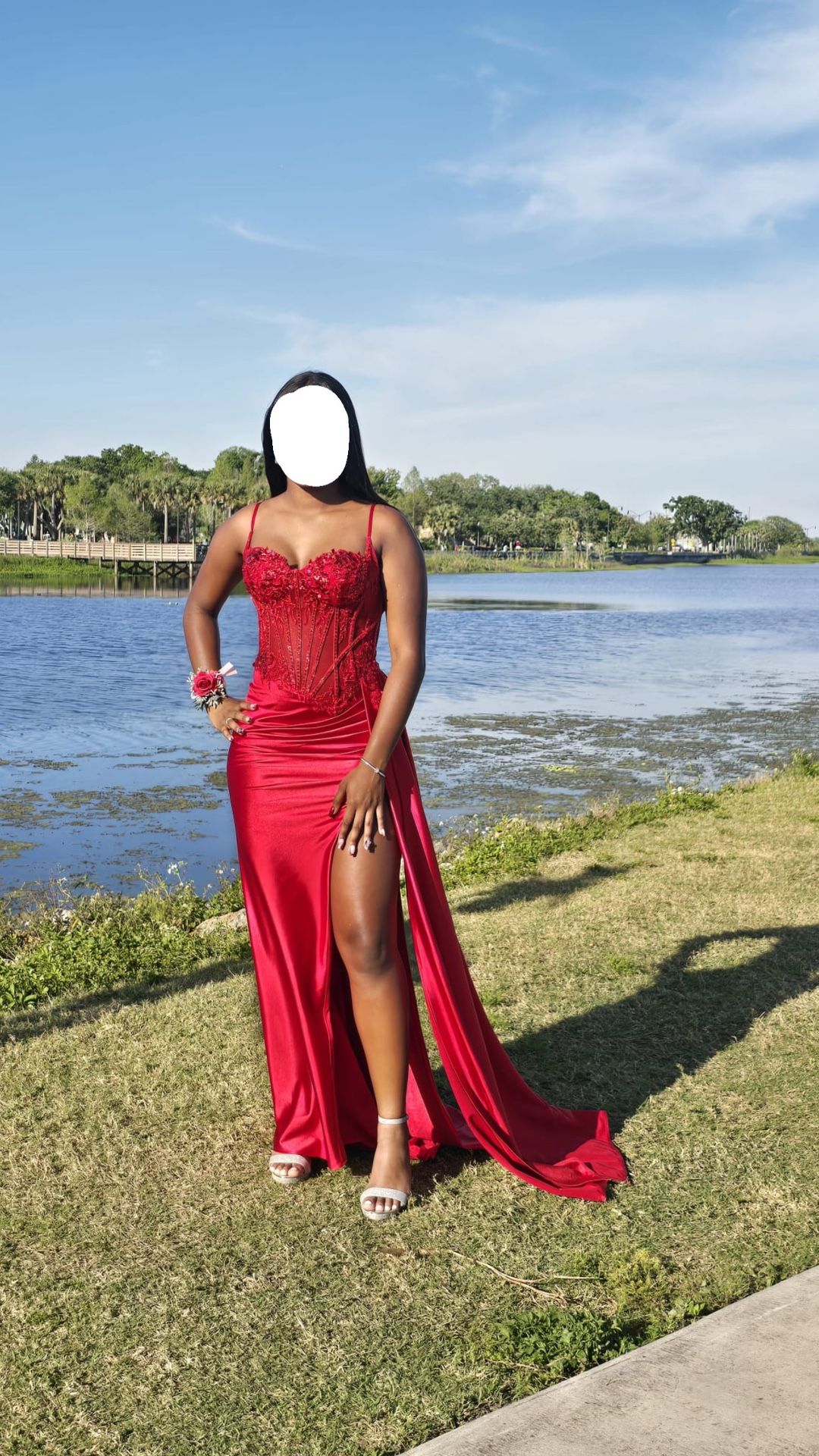 Red Corset Prom Dress