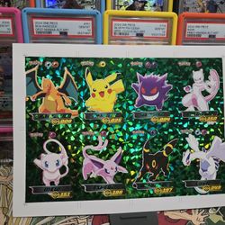 Uncut Sheet  Cracked Ice  Pokemon Sticker 