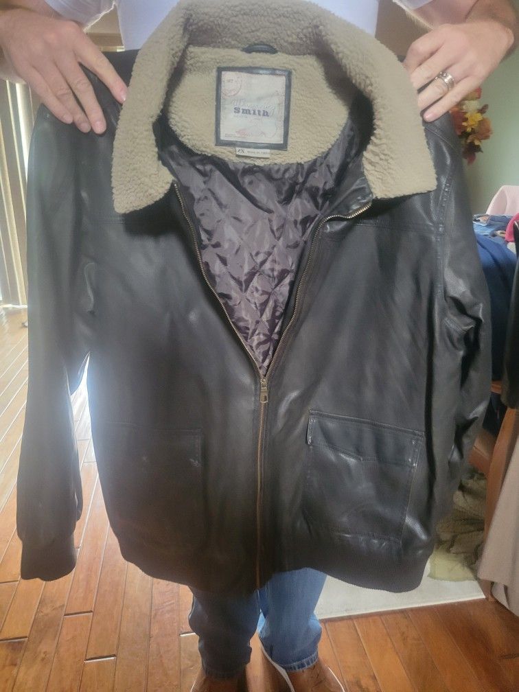 2XL Men's Leather Jacket, Excellent Condition!