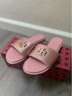 Pink Sparkly Tory Burch Slides