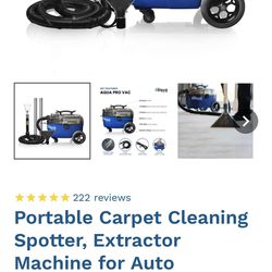 Portable Carpet Cleaning Spotter, Extractor Machine for Auto Detailing -  Aqua Pro Vac