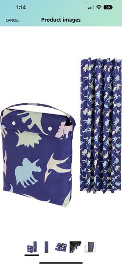 Amazon Basics Portable Window Blackout Curtain Shade with Suction Cups for Travel, Kids, and Baby Nursery - 50" x 78", Multi-Color Dinosaurs - 1-Pack