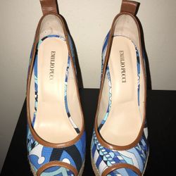 Authentic EMILIO PUCCI Wedge Heels size 9
