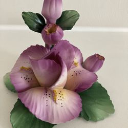 Vintage Capodimonte AMC Carlo Savastano Orchid Iris Flower