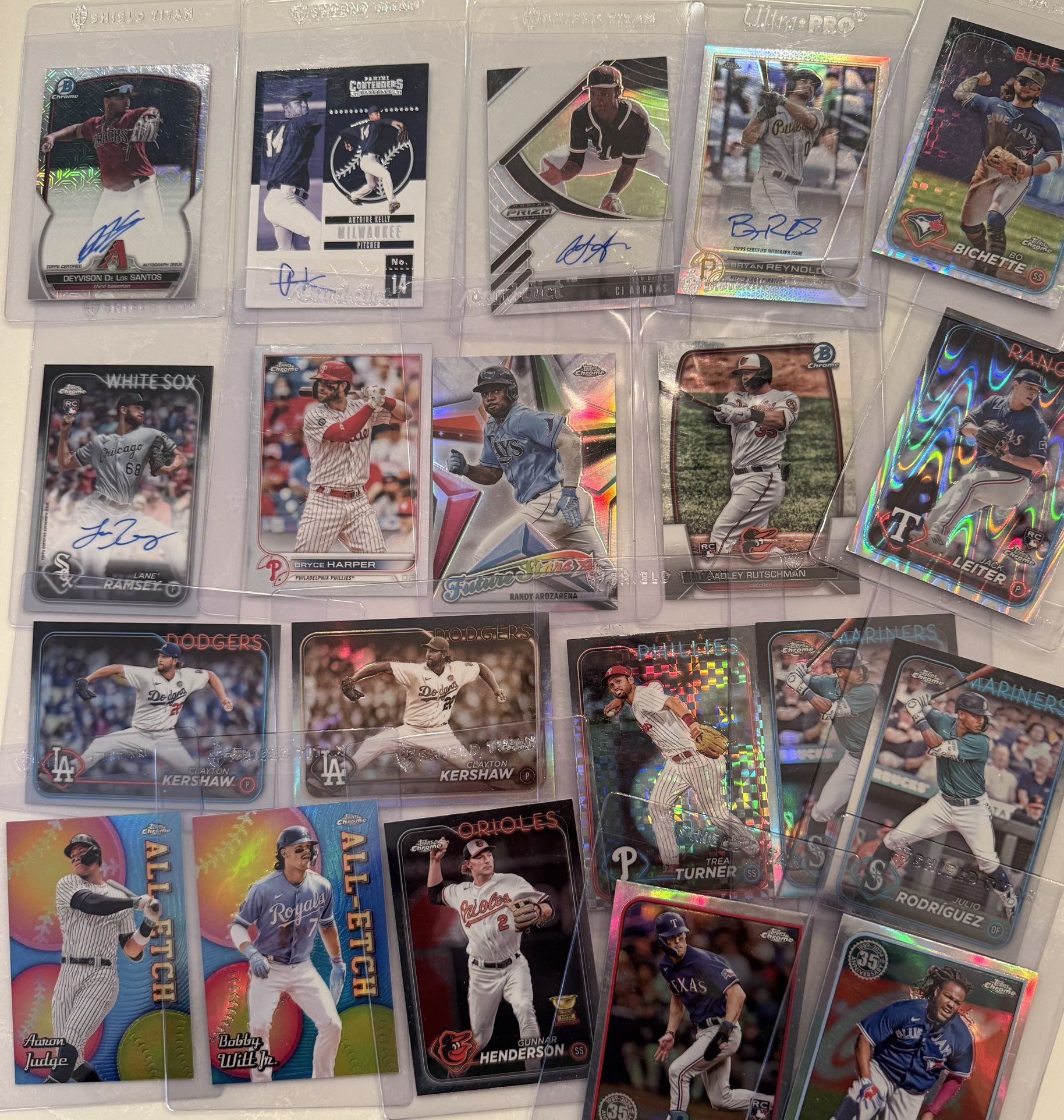 Baseball Card Lot - 2020s Autos And Stars