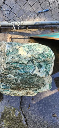 green and white rock
