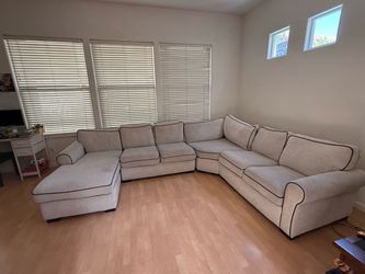 Macy’s Large Fabric Sectional Sofa – Good Condition – $250