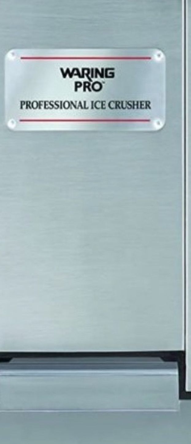 Waring IC70 Ice Crusher Large Ice Chute, Crushes 50-lbs Brushed Stainless Steel