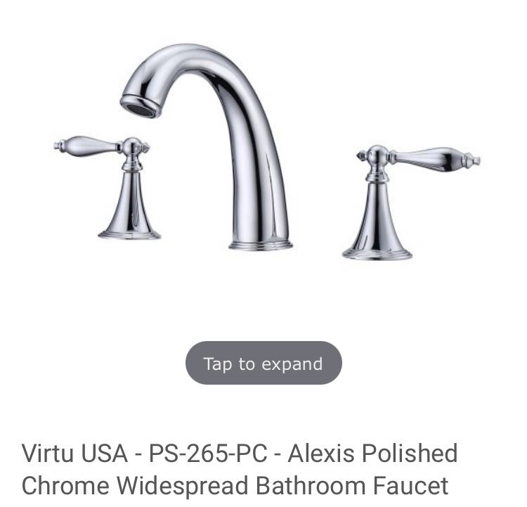 Polished Chrome 8 Inch Widespread Faucet (New)