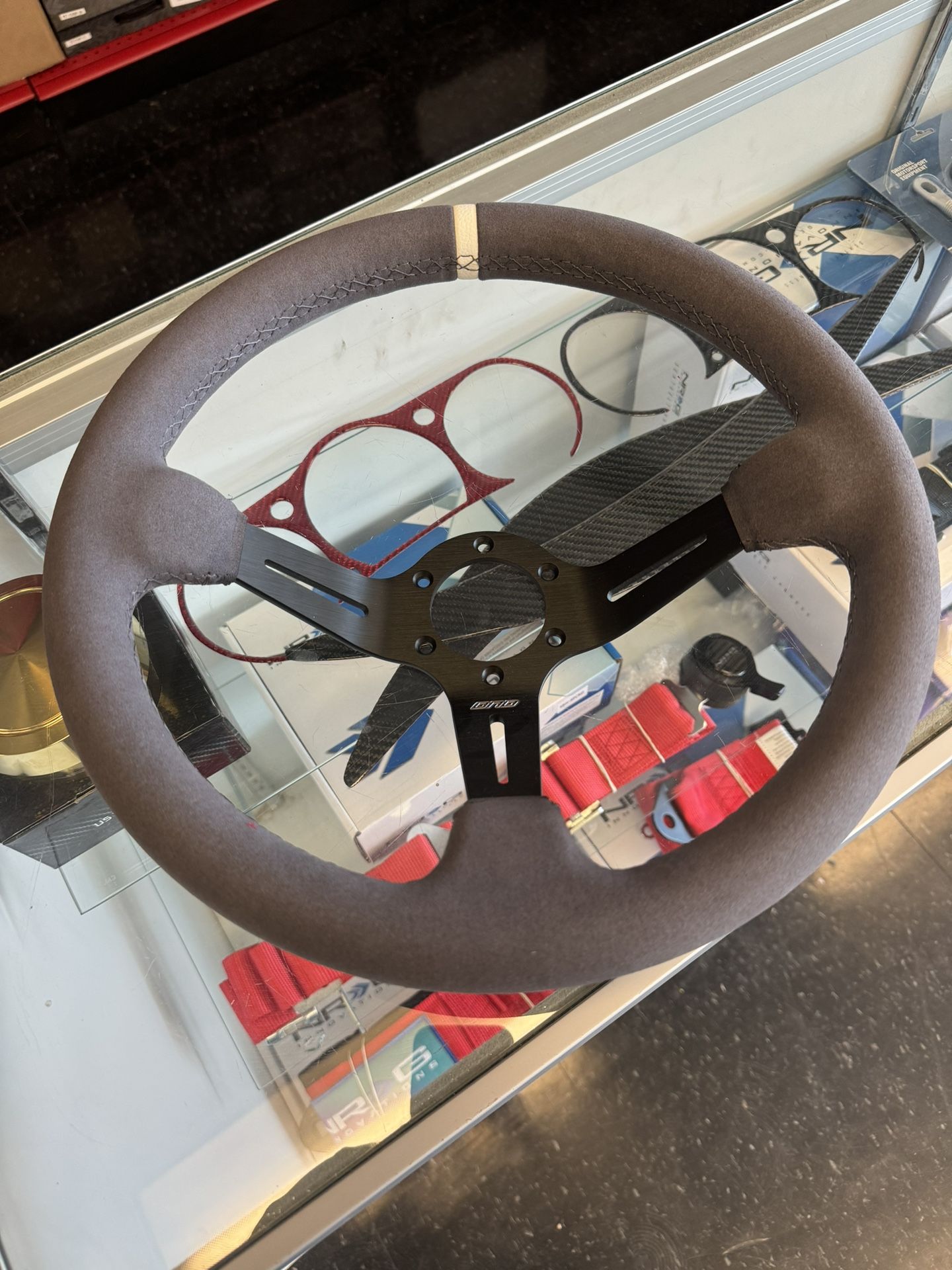 DND Steering Wheel Suede (Grey)
