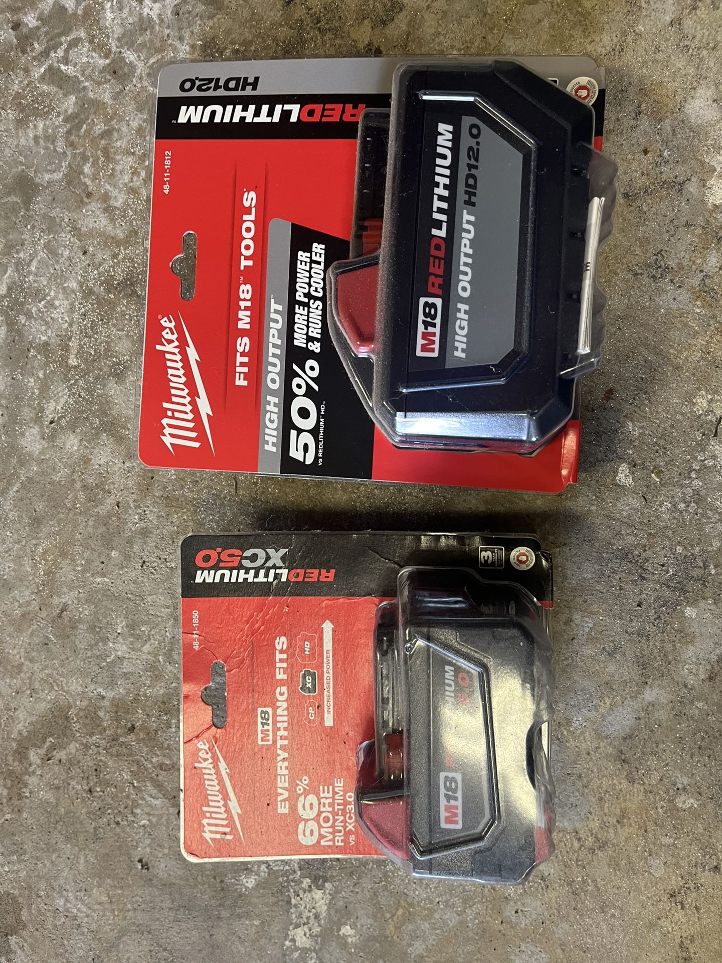 New In Box Milwaukee M18 Battery Packs
