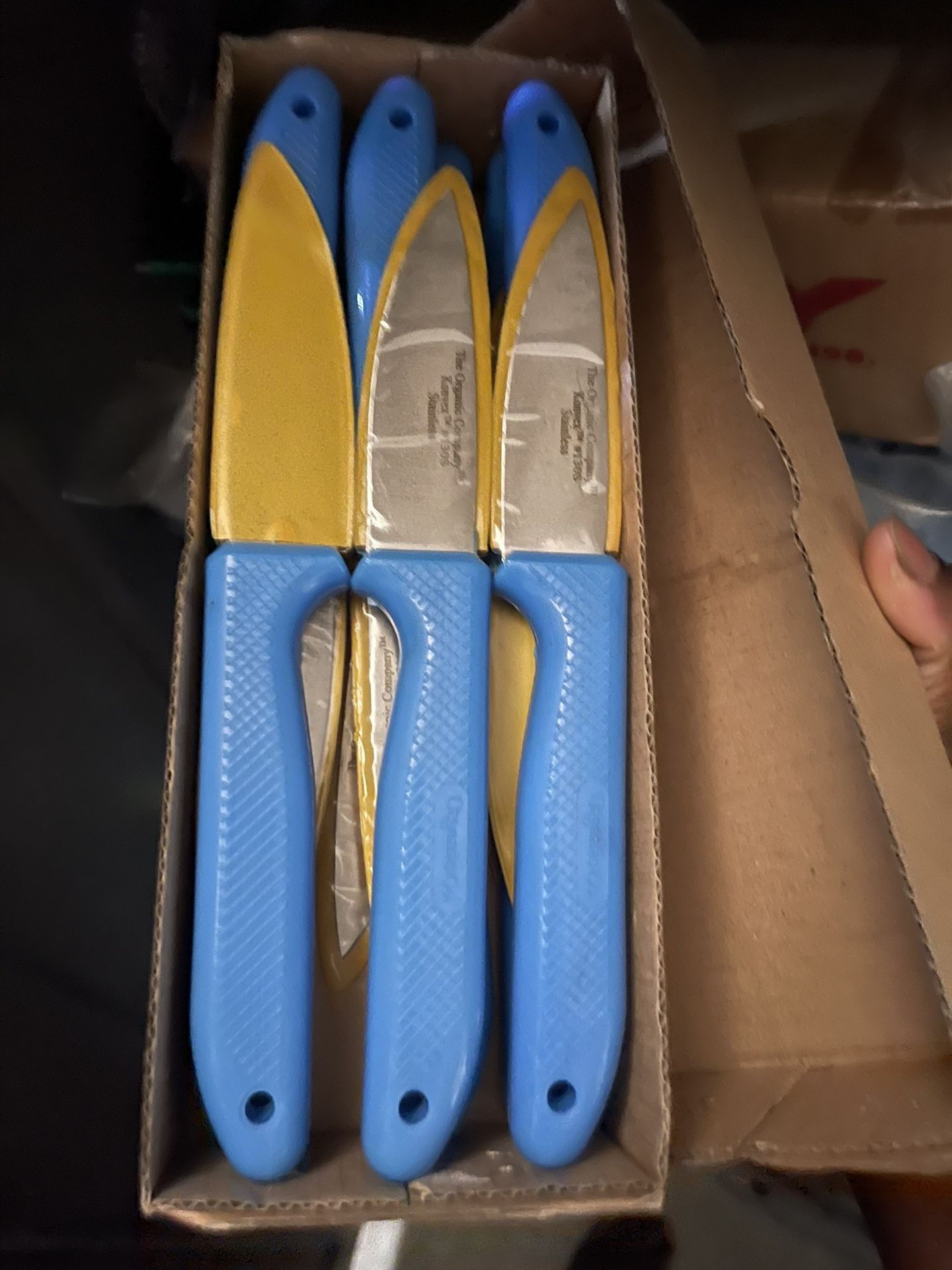 Set of 2 Knives THE ORGANIC CO.™ KONVEX T: KN-130SB Food Process Knife - Stainfree with Blue Handle