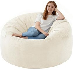 4-Foot Bean Bag Chair, Puf