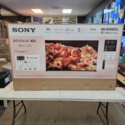 SONY 65 INCH BRAVIA XR65X93CL TOP RATED MINI LED 120HZ FULL ARRAY LAST ONE W/WARRANTY - PAYMENT PLANS