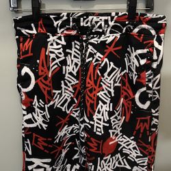 Fresh Prince of Bel-Air RARE Rose Basketball Graffiti shorts Mens S Black