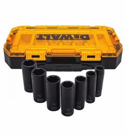 Dewalt 1/2 Drive SAE Deep Impact Socket Set (7-Piece)