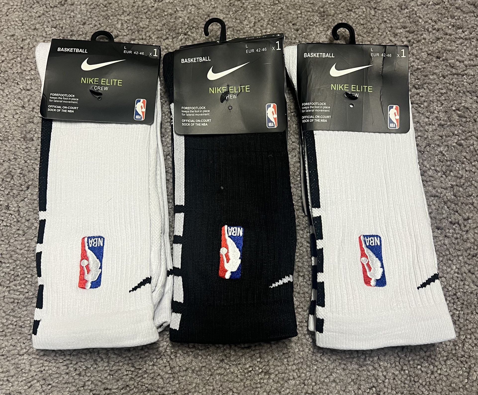 Nike Elite Dri-Fit NBA Crew Socks Men’s Large 812