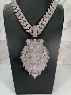 MASSIVE LION KING CUBAN CHAIN SET