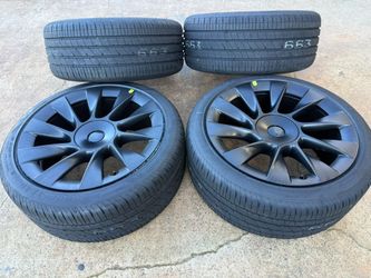 FREE DELIVERY (4) NEW 2025 OEM 20” TESLA MODEL Y INDUCTION WHEELS RIMS TPMS OEM GOODYEAR 100%