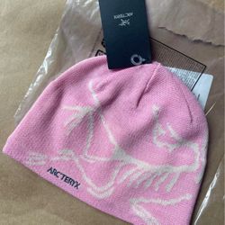 Arcteryx Bird Head Toque Pink Skull Beanie New With Tags Pineberry Sea Salt 
