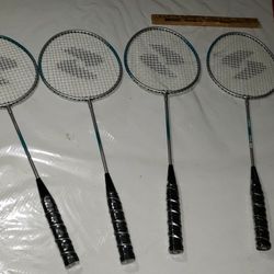 SPORTCRAFT Vintage  Badminton Rackets tight strings Lot of 4.