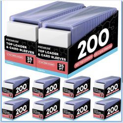 2000 Card Holders: 1000 Toploaders + 1000 Penny Sleeves 3x4 Hard