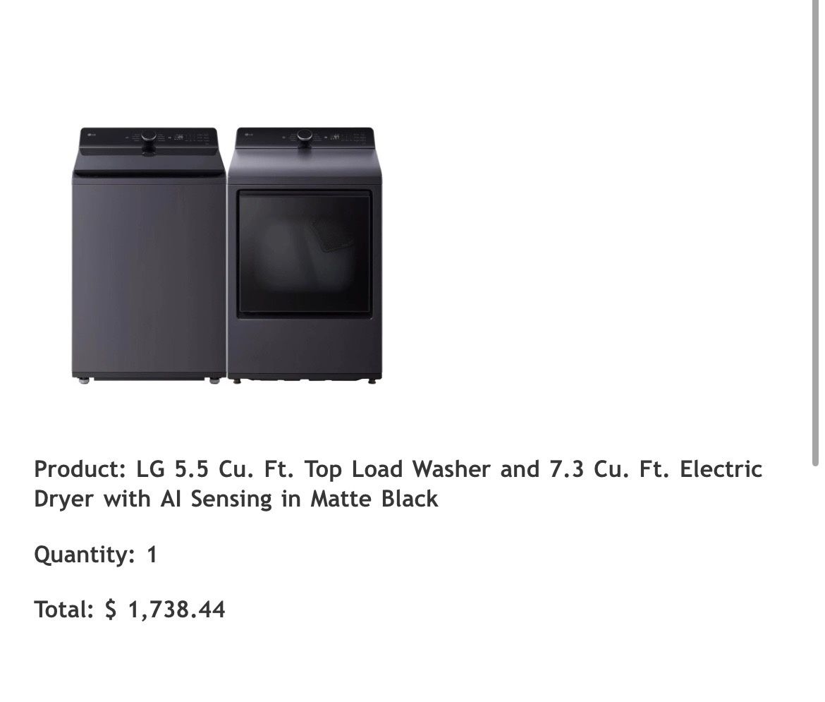 Lg Washer & Dryer