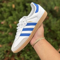 Adidas samba og white and blue 