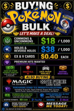Buying Bulk TCG Pokemon Magic ect.