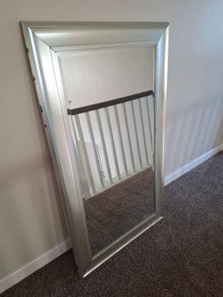 Large framed wall mirror