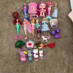 Lot Of Girl Toys Dolls 