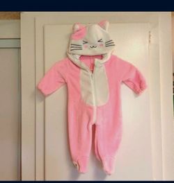 Pink Cat - Hooded Romper Costume Jumpsuit Infant