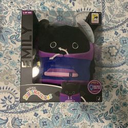 SDCC 2023 JAZWARES SQUISHMALLOWS EMILY THE BAT PLUSH CHECK-IN SERIES IN HAND