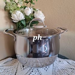 OLLA DE 12 QT DE ACERO INOXIDABLE TRI PLY PRINCESS HOUSE ⚘️