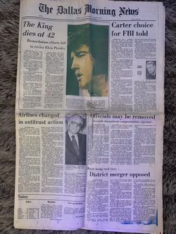 THE DALLAS MORNING NEWS 1977 ORJNAL