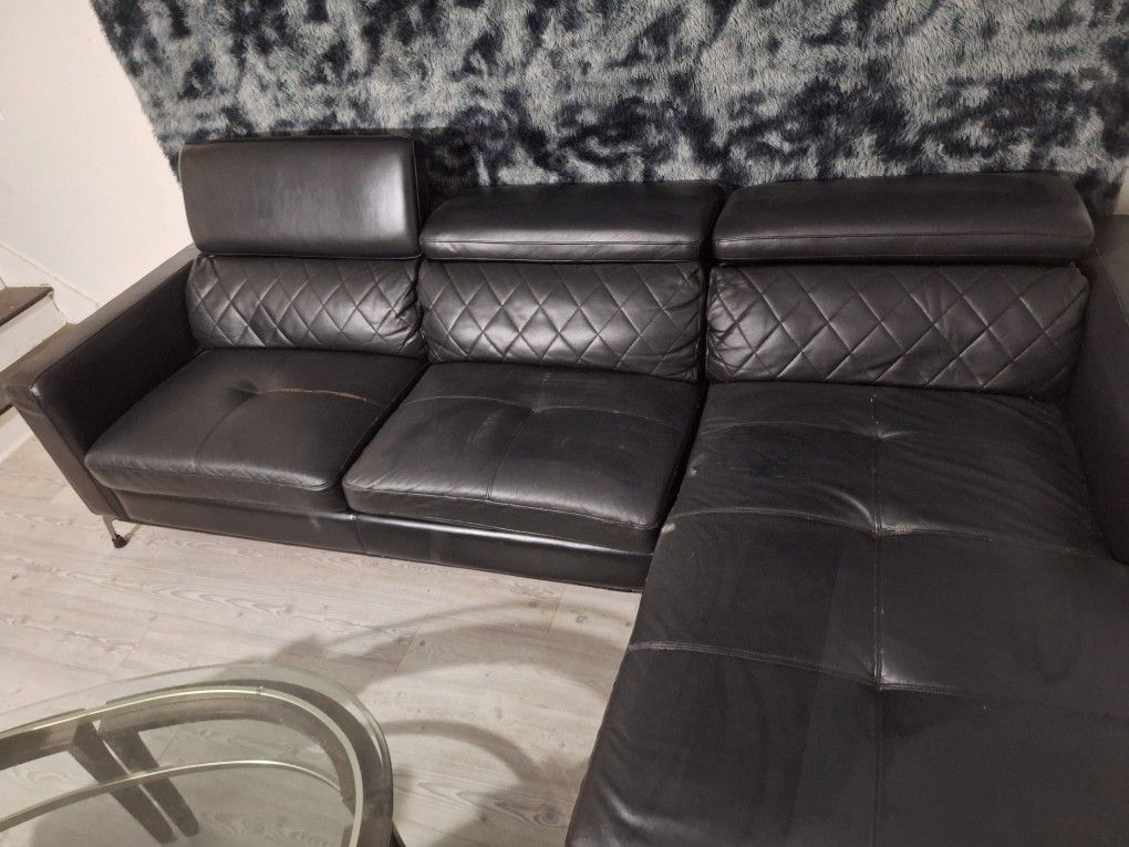 Black Leather Couch