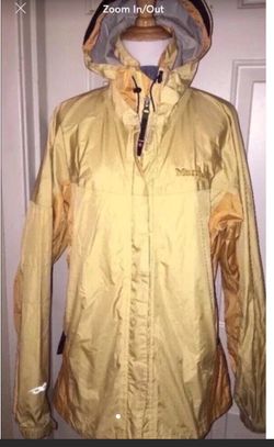 Marmot women's size medium hooded windbreaker jacket yellow great condition