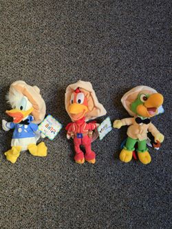 Vintage DISNEY 3 Caballeros Plushies