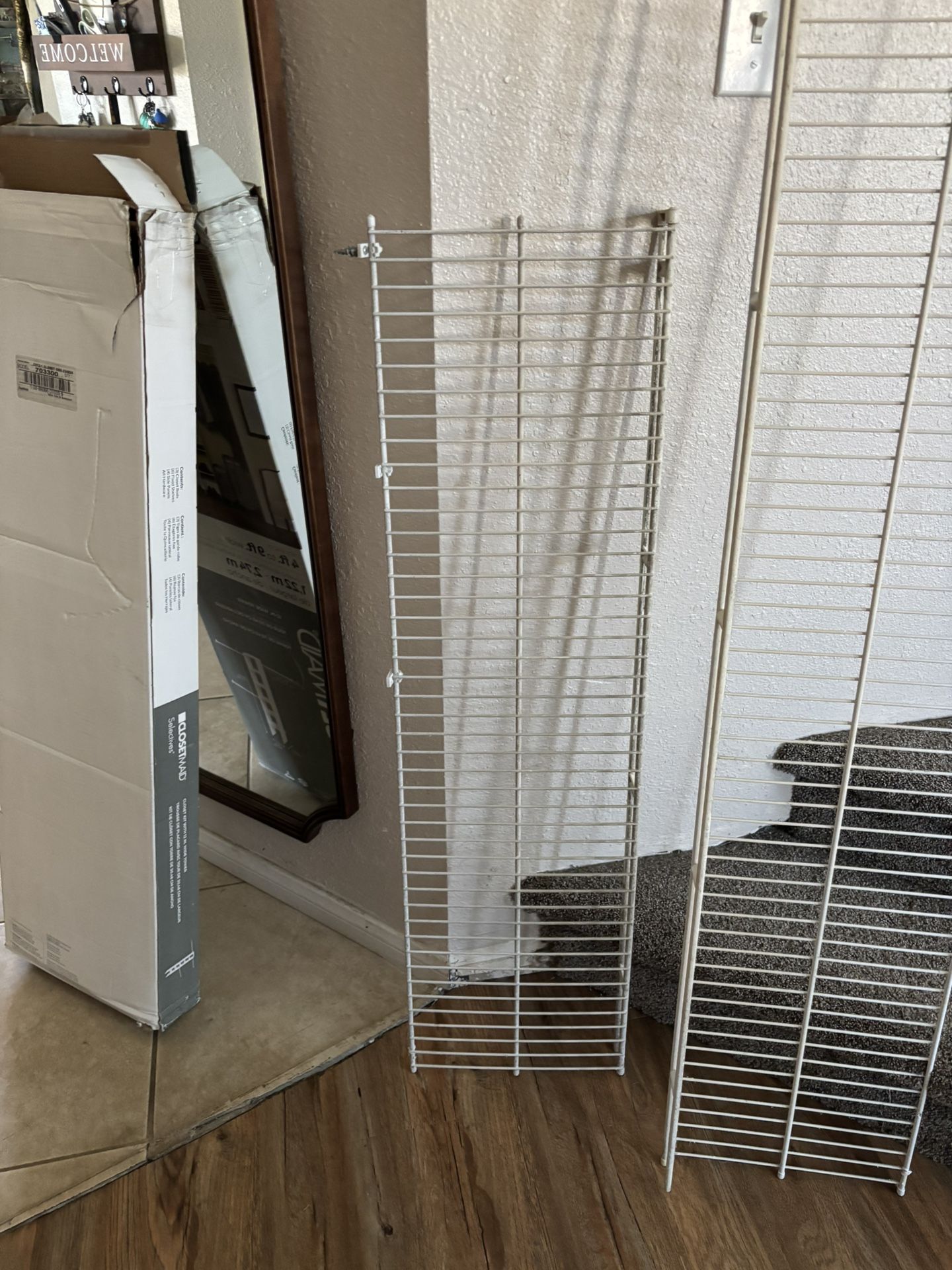 43.5” X 12” White Wire Rack Shelf 