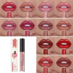 3 Pcs  Color Cream Texture Lipstick Waterproof, Lip Lust Creme Lip Gloss Waterproof Lipstick, Long Lasting 
