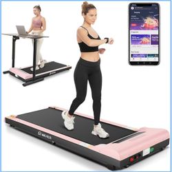 ANCHEER Walking Pad Under Desk Treadmill for Home Office with App Control 2.5 HP Compact Electric Treadmills with Remote Control,300lbs Weight Capacit