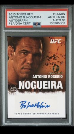 2010 Topps UFC Antonio Rogerio Nogueira 1st Auto Auth Autograph Pop 1!