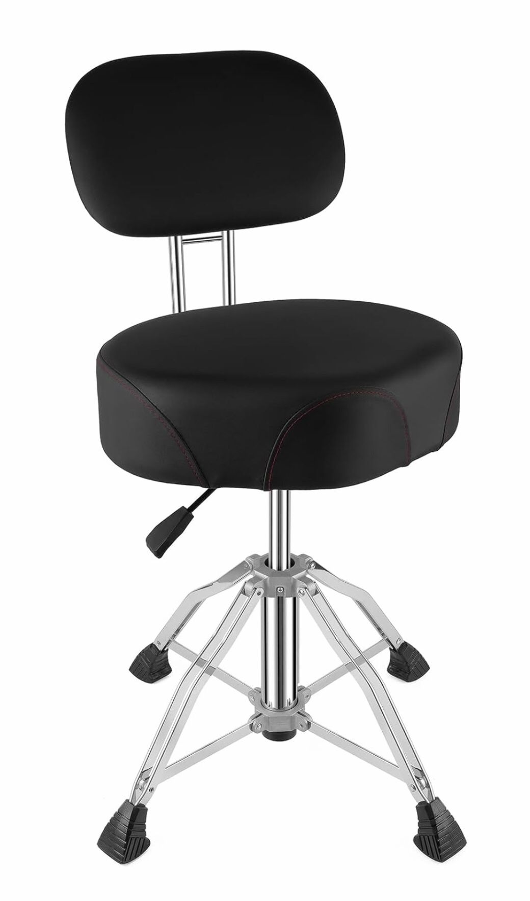 NEW! TENTOTEN Drum Throne with Backrest, 4.7in Comfortable Memory Foam Drum Chair with Strong 4 Legs, Hydraulic