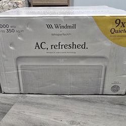 Windmill WhisperTech 8,000 BTU Smart Energy Star Window Air Conditioner with Inverter, 3 Fan Speeds,