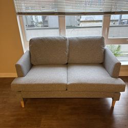 Loveseat Sofa 56" Mid Century Modern