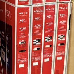 75 tv TCL smart 4k hdtv $55 down on Finacing free delivery 6 month warranty 
