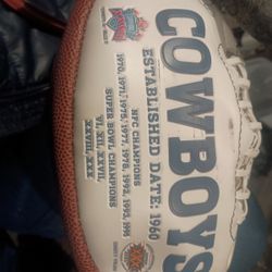 Cowboys Superbowl Vintage Autographed Football 