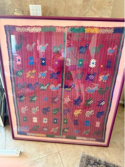 Ceremonial cloth framed