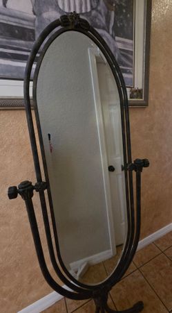 Oval Full-Length Floor Standing Cheval Mirror